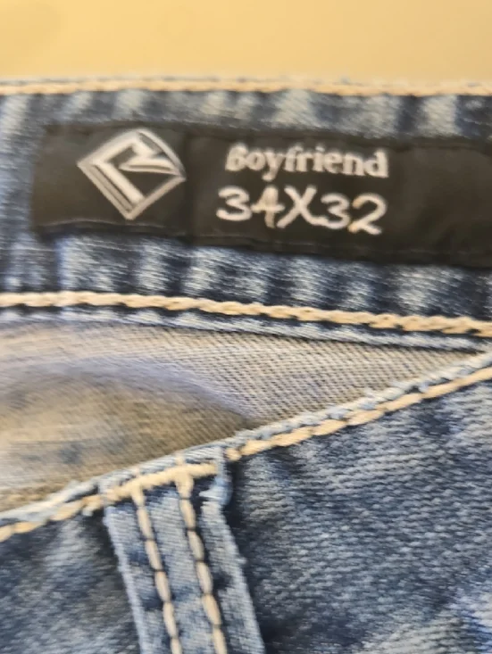 Rock & Roll Denim Light Blue Boot Cut Jeans with Embroidered Pockets - Picture 9 of 16